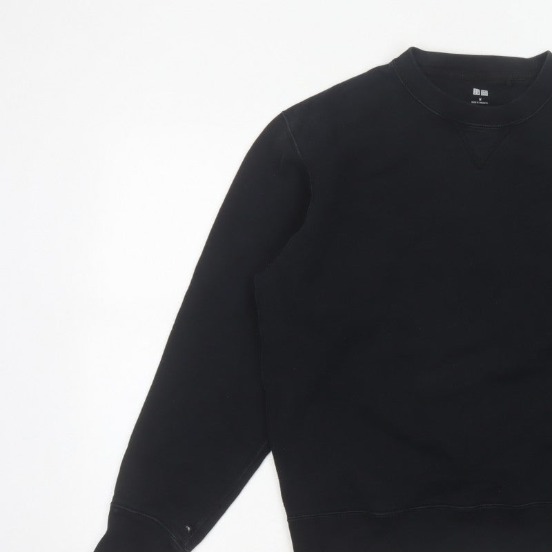 Uniqlo Men’s Black M Crew Neck Pullover Cotton Sweatshirt