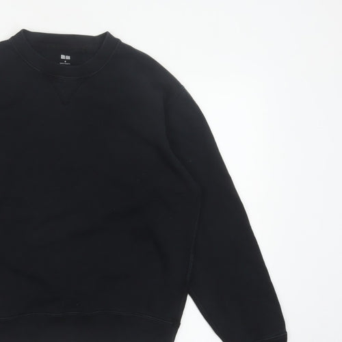 Uniqlo Men’s Black M Crew Neck Pullover Cotton Sweatshirt