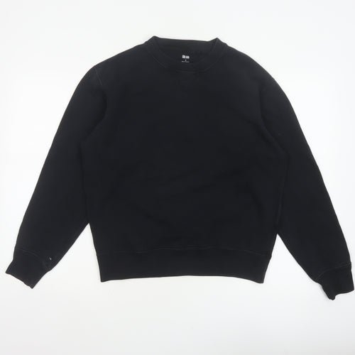 Uniqlo Men’s Black M Crew Neck Pullover Cotton Sweatshirt