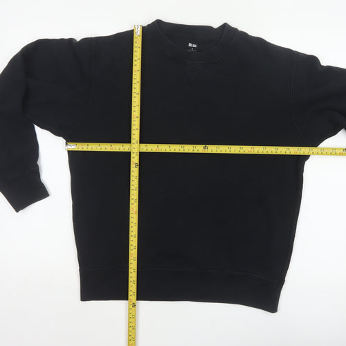 Uniqlo Men’s Black M Crew Neck Pullover Cotton Sweatshirt
