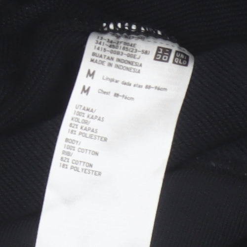 Uniqlo Men’s Black M Crew Neck Pullover Cotton Sweatshirt
