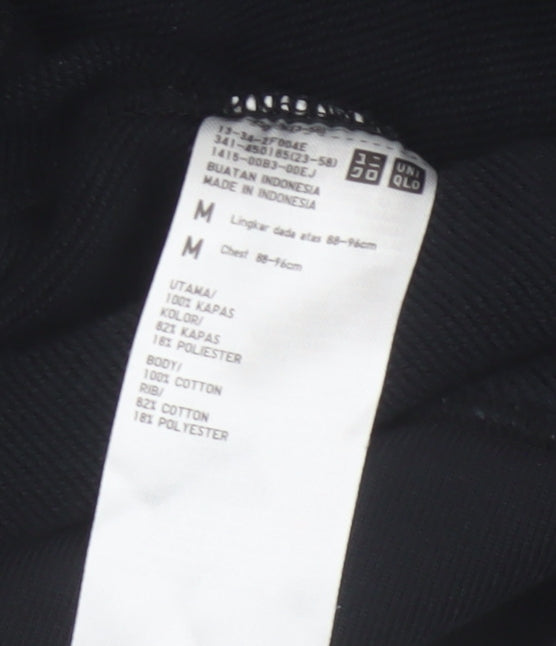 Uniqlo Men’s Black M Crew Neck Pullover Cotton Sweatshirt