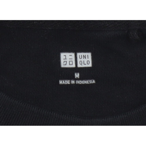 Uniqlo Men’s Black M Crew Neck Pullover Cotton Sweatshirt
