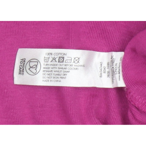 Maine New England Women’s Pink Size 14 Floral V-Neck 3/4 Sleeve Top