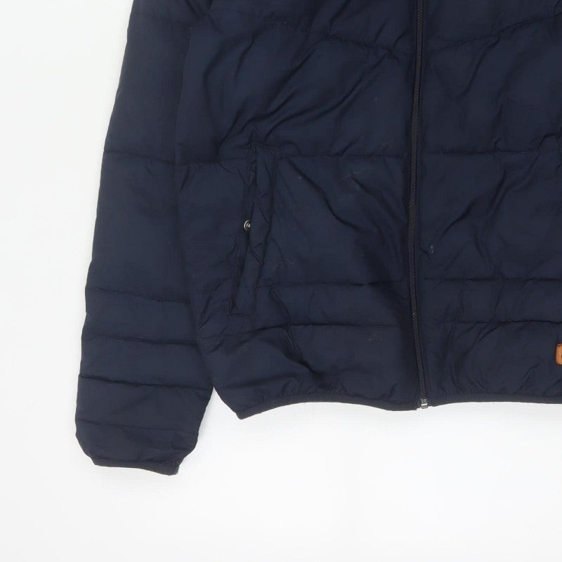 Jack & Jones Originals Men’s Navy S Hooded Quilted Puffer Jacket