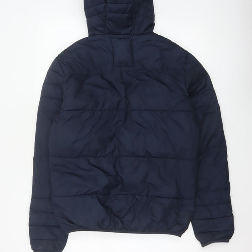 Jack & Jones Originals Men’s Navy S Hooded Quilted Puffer Jacket
