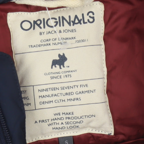 Jack & Jones Originals Men’s Navy S Hooded Quilted Puffer Jacket