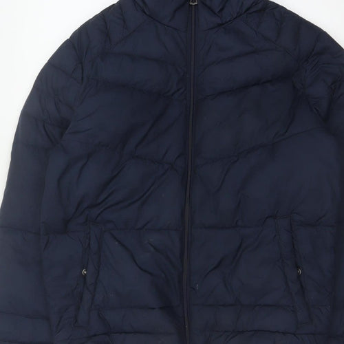 Jack & Jones Originals Men’s Navy S Hooded Quilted Puffer Jacket