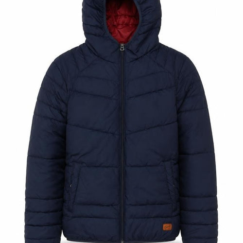 Jack & Jones Originals Men’s Navy S Hooded Quilted Puffer Jacket