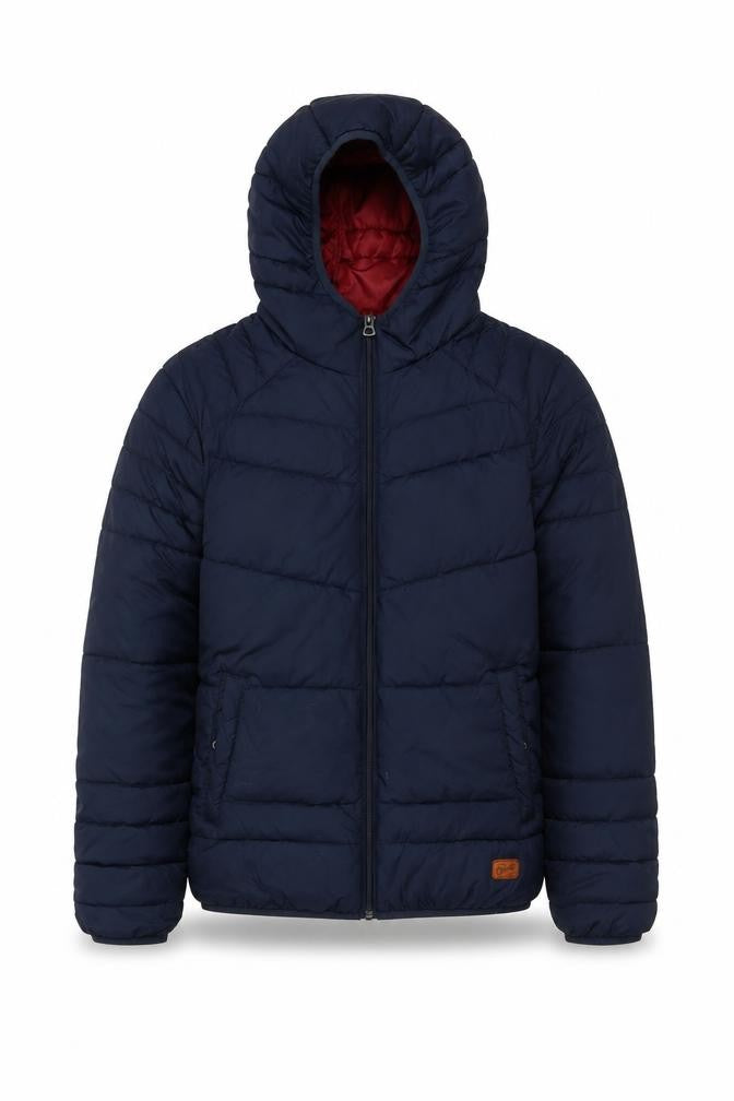 Jack & Jones Originals Men’s Navy S Hooded Quilted Puffer Jacket