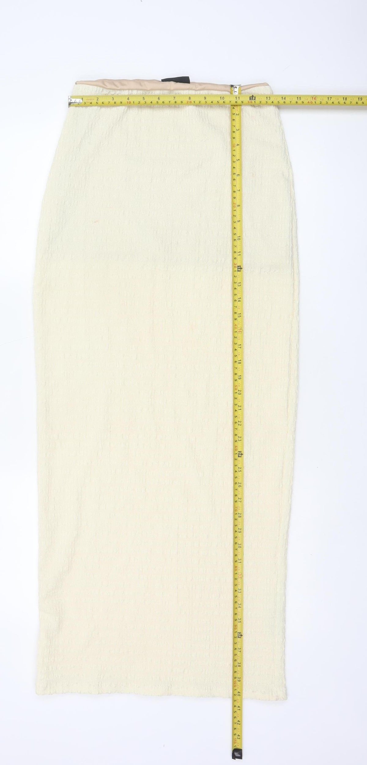 ASOS Design Women’s Ivory UK 8 Pencil Maxi Skirt Textured