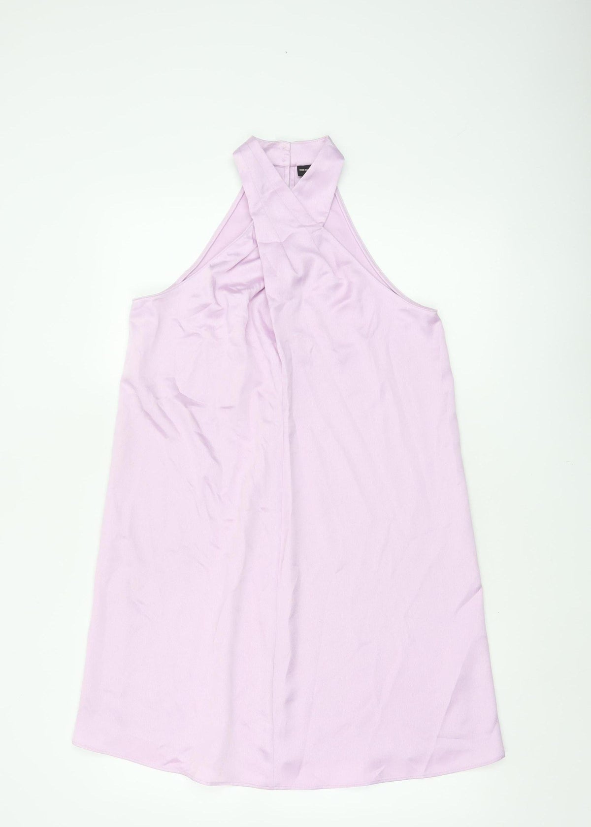 River Island Women Pink UK 8 Halter A-Line Long Occasion Dress
