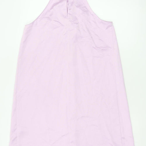 River Island Women Pink UK 8 Halter A-Line Long Occasion Dress