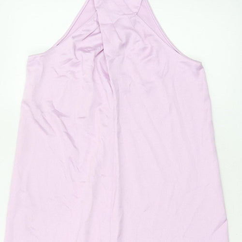 River Island Women Pink UK 8 Halter A-Line Long Occasion Dress