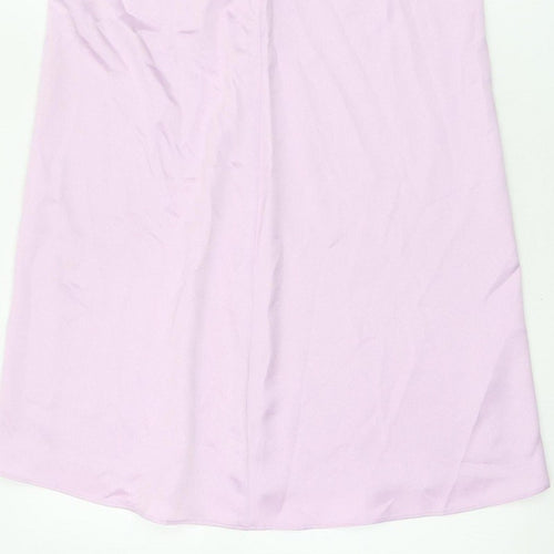 River Island Women Pink UK 8 Halter A-Line Long Occasion Dress
