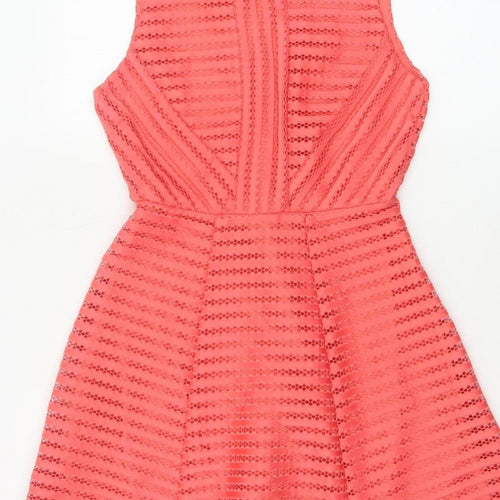 AX Paris Women’s Orange Lace Fit & Flare Party Dress UK 10