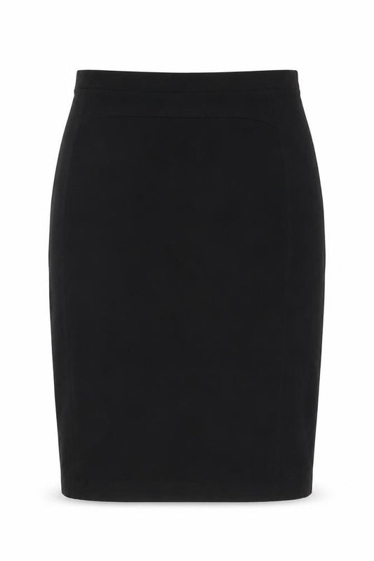 Marks and Spencer Women Black UK 12 Pencil Knee Length Stretch Skirt