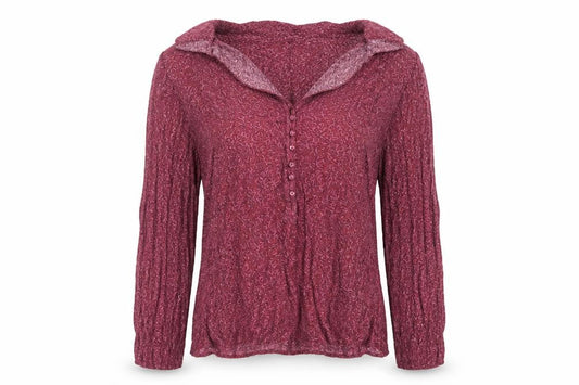 Fat Face Women’s Pink UK 14 Long Sleeve Ruffle V-Neck Viscose Blouse