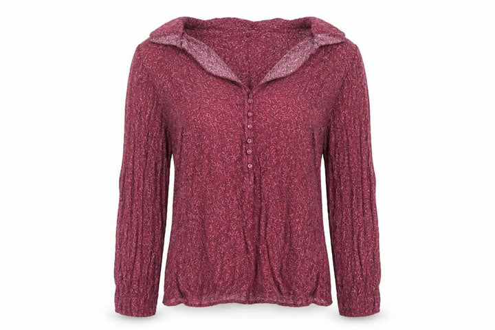 Fat Face Women’s Pink UK 14 Long Sleeve Ruffle V-Neck Viscose Blouse