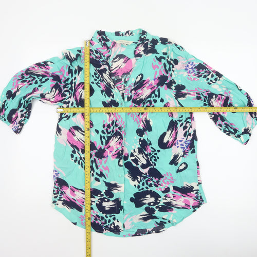 Love & Roses Women Multicoloured UK 12 V-Neck Button-Up Blouse