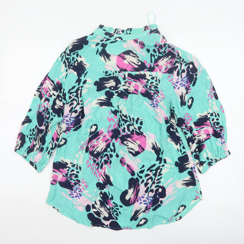 Love & Roses Women Multicoloured UK 12 V-Neck Button-Up Blouse