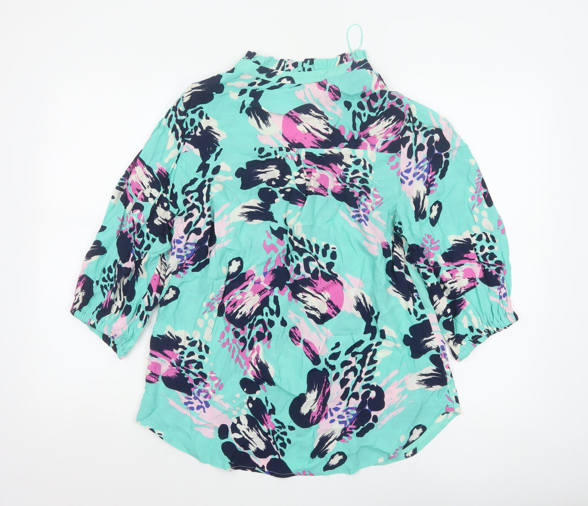 Love & Roses Women Multicoloured UK 12 V-Neck Button-Up Blouse