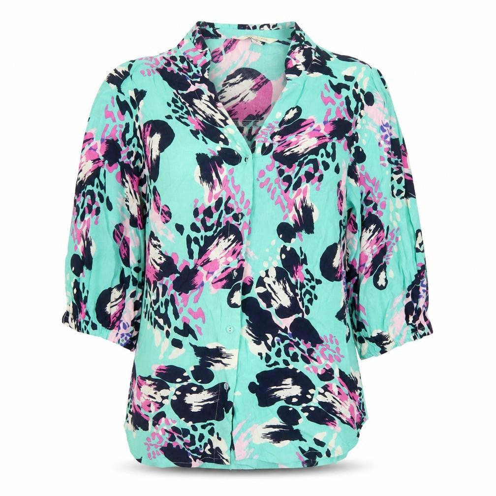 Love & Roses Women Multicoloured UK 12 V-Neck Button-Up Blouse