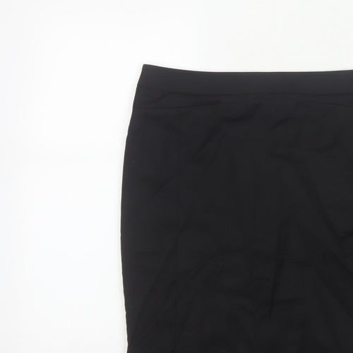 Ted Baker Women Black UK 14 Wool Pencil Knee Length Skirt