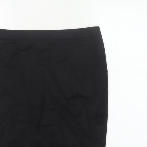 Ted Baker Women Black UK 14 Wool Pencil Knee Length Skirt