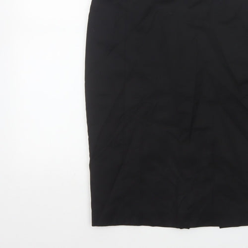 Ted Baker Women Black UK 14 Wool Pencil Knee Length Skirt