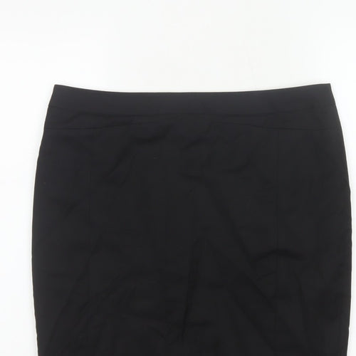 Ted Baker Women Black UK 14 Wool Pencil Knee Length Skirt