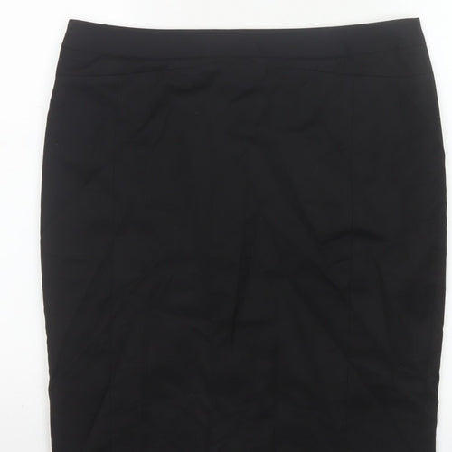 Ted Baker Women Black UK 14 Wool Pencil Knee Length Skirt