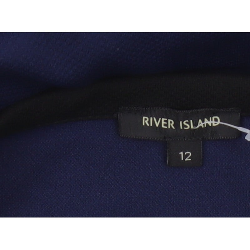 River Island Women Blue UK 12 Bodycon Knee Length Halter Party Dress