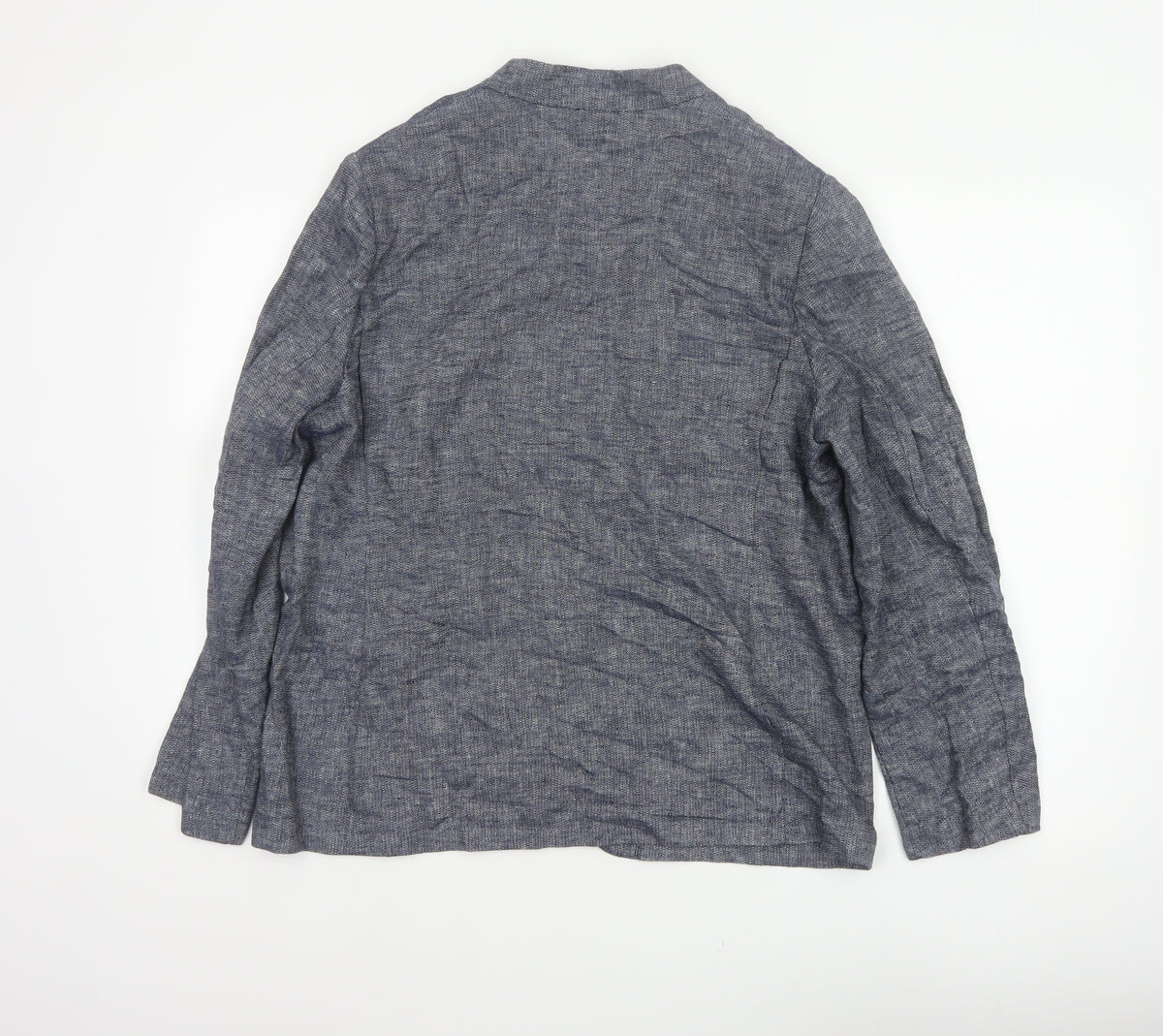 Marks and Spencer Women’s Blue Linen Blend Open Jacket UK 16