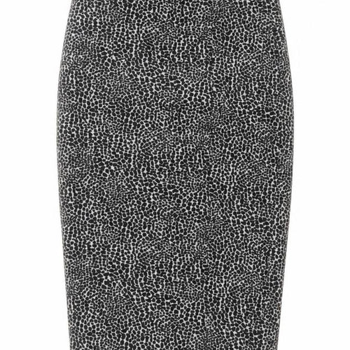 Lobbs London Women Grey Leopard Print Pencil Skirt UK 10 Knee Length