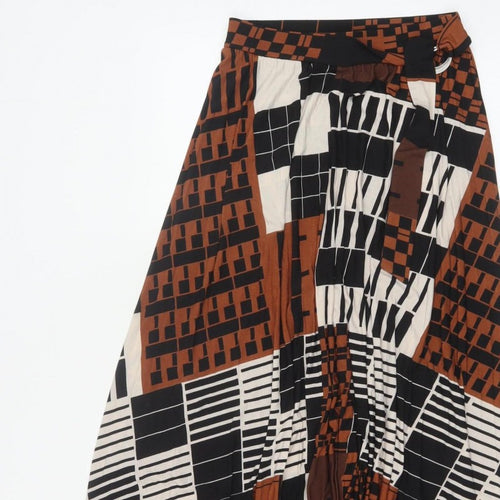Next Women’s Multicoloured UK 6 Geometric Asymmetric A-Line Long Skirt
