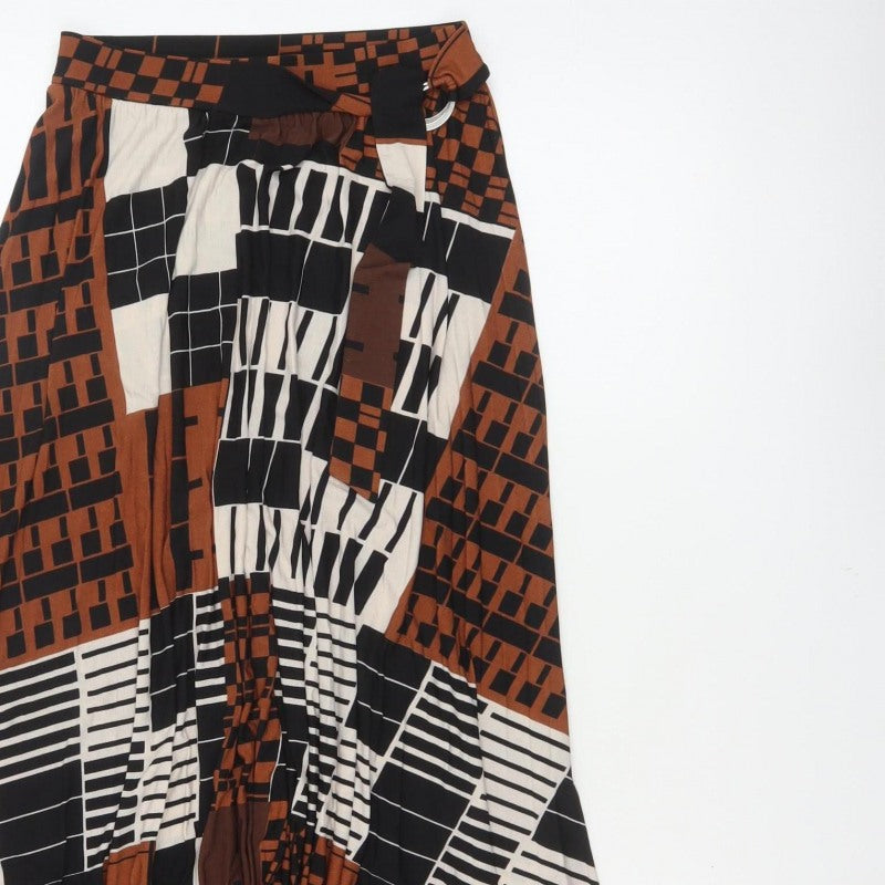 Next Women’s Multicoloured UK 6 Geometric Asymmetric A-Line Long Skirt