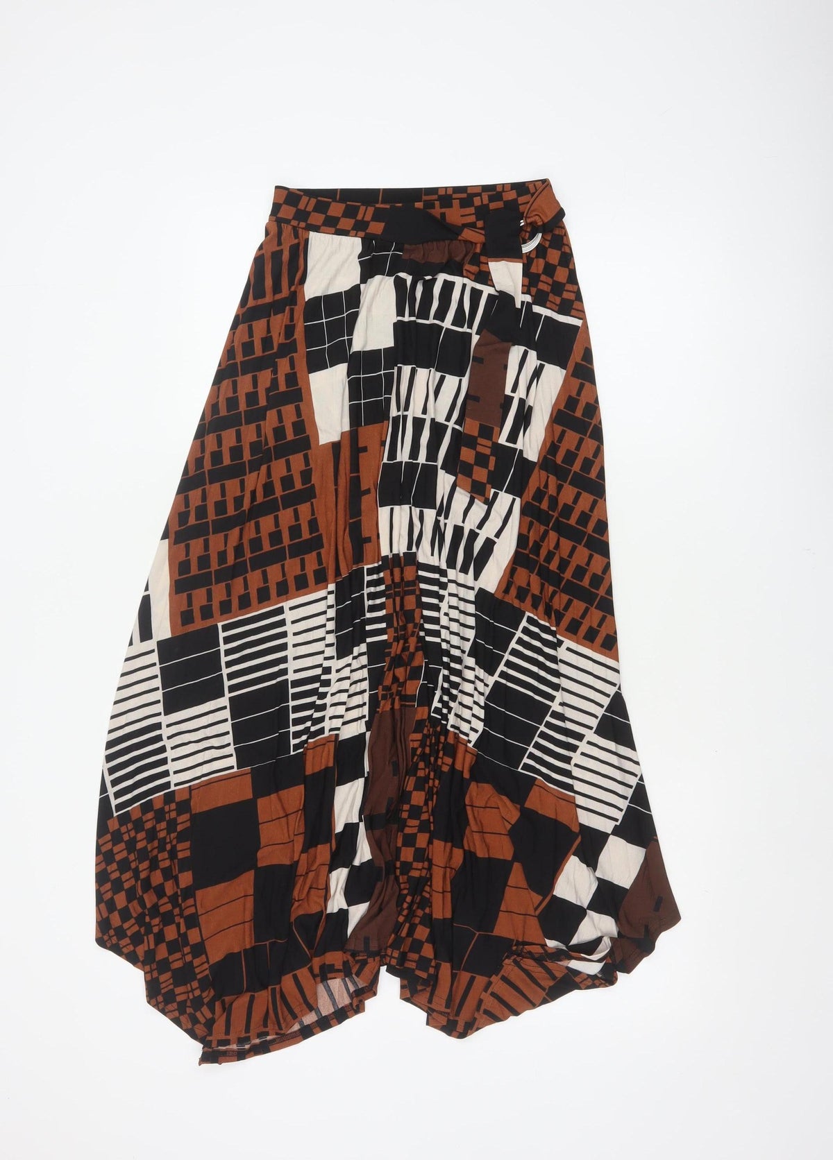 Next Women’s Multicoloured UK 6 Geometric Asymmetric A-Line Long Skirt