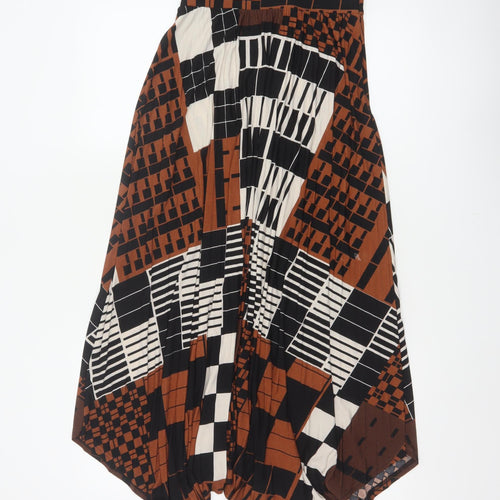 Next Women’s Multicoloured UK 6 Geometric Asymmetric A-Line Long Skirt