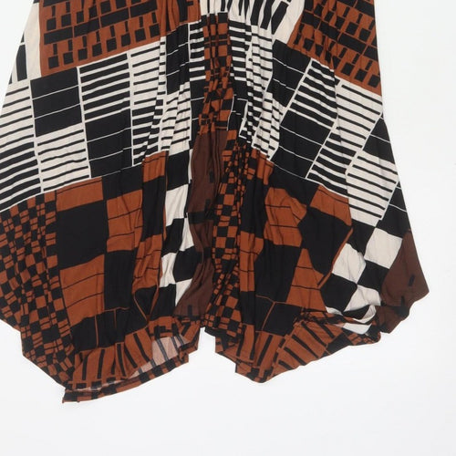 Next Women’s Multicoloured UK 6 Geometric Asymmetric A-Line Long Skirt