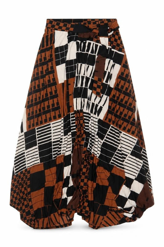 Next Women’s Multicoloured UK 6 Geometric Asymmetric A-Line Long Skirt