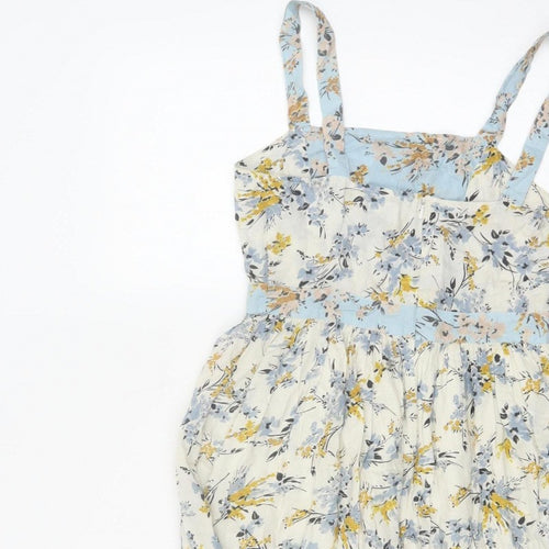 Miss Selfridge Women Blue Floral Fit & Flare Petite UK 8 Dress