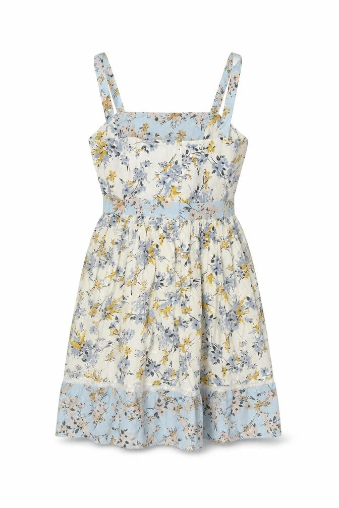 Miss Selfridge Women Blue Floral Fit & Flare Petite UK 8 Dress