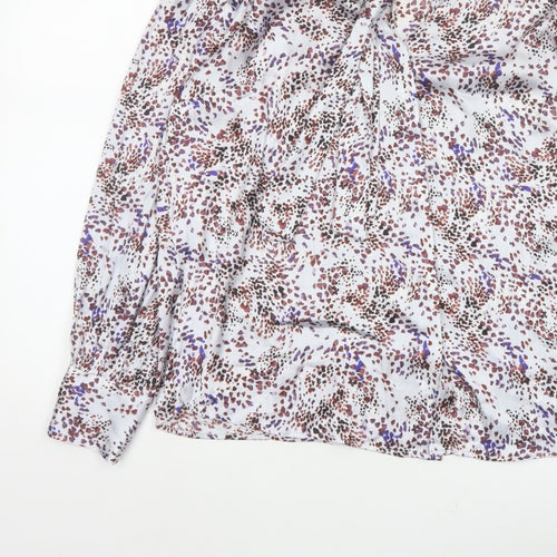 Marks & Spencer Women’s Multicoloured Size 12 Animal Print Wrap Blouse