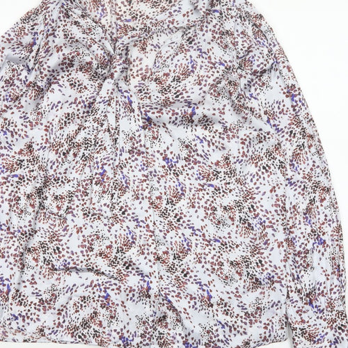 Marks & Spencer Women’s Multicoloured Size 12 Animal Print Wrap Blouse