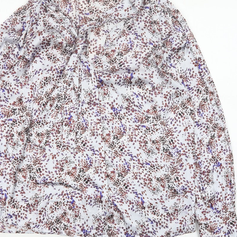 Marks & Spencer Women’s Multicoloured Size 12 Animal Print Wrap Blouse