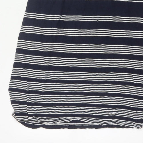 Fat Face Women's Navy White Stripe Maxi Skirt Size 10 Elastic Waist