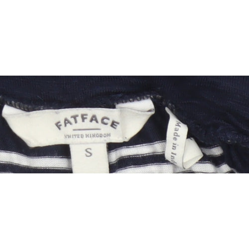 Fat Face Women's Navy White Stripe Maxi Skirt Size 10 Elastic Waist