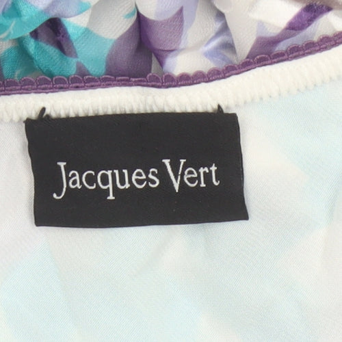 Jacques Vert Women's Multicoloured UK 16 Floral Silk Blend Flare Long Skirt