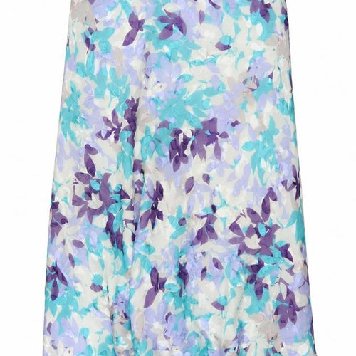 Jacques Vert Women's Multicoloured UK 16 Floral Silk Blend Flare Long Skirt